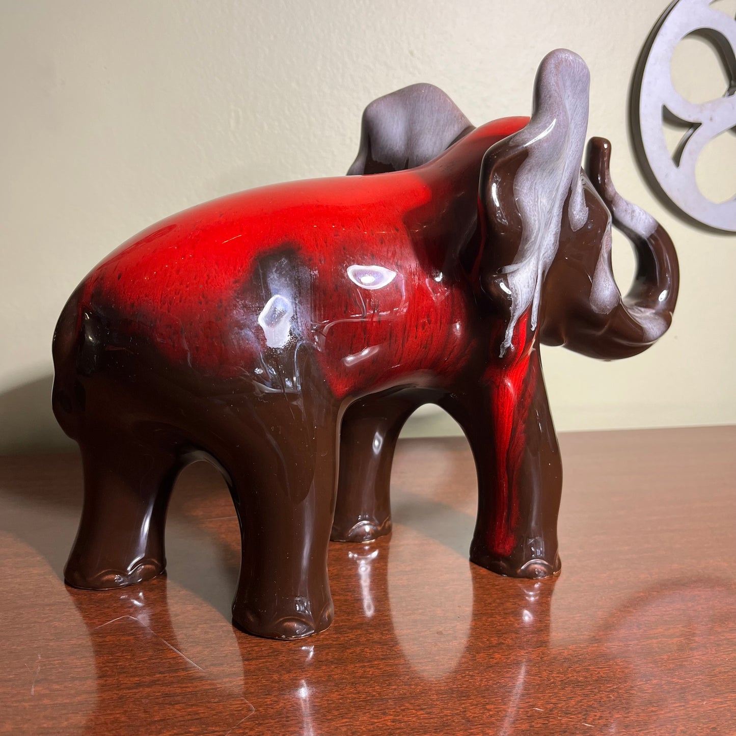 Vintage Canadiana Pottery Ceramic Elephant Statue