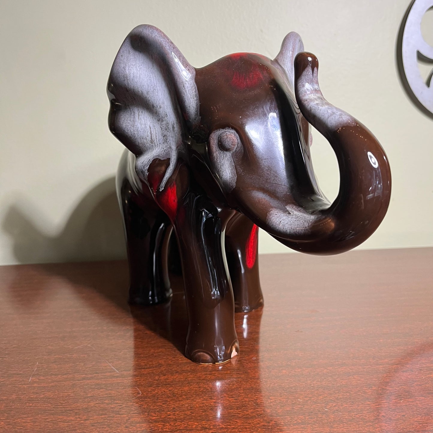 Vintage Canadiana Pottery Ceramic Elephant Statue