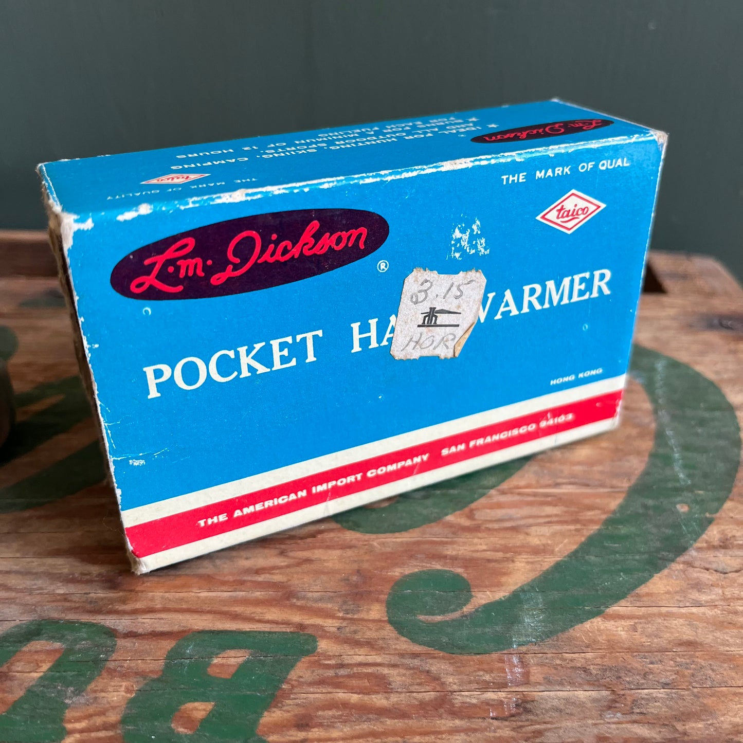 Vintage L.M. Dickson Pocket Hand Warmer in Box