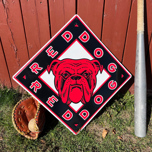Vintage 90s Red Dog Beer Brewery Advertising Sign