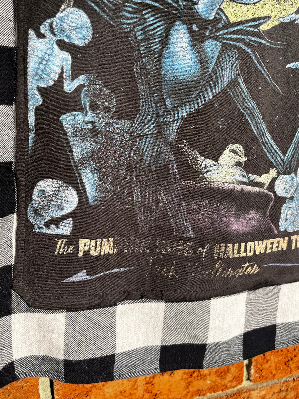Vintage The Nightmare Before Christmas Graphic Flannel Mashup Button Up