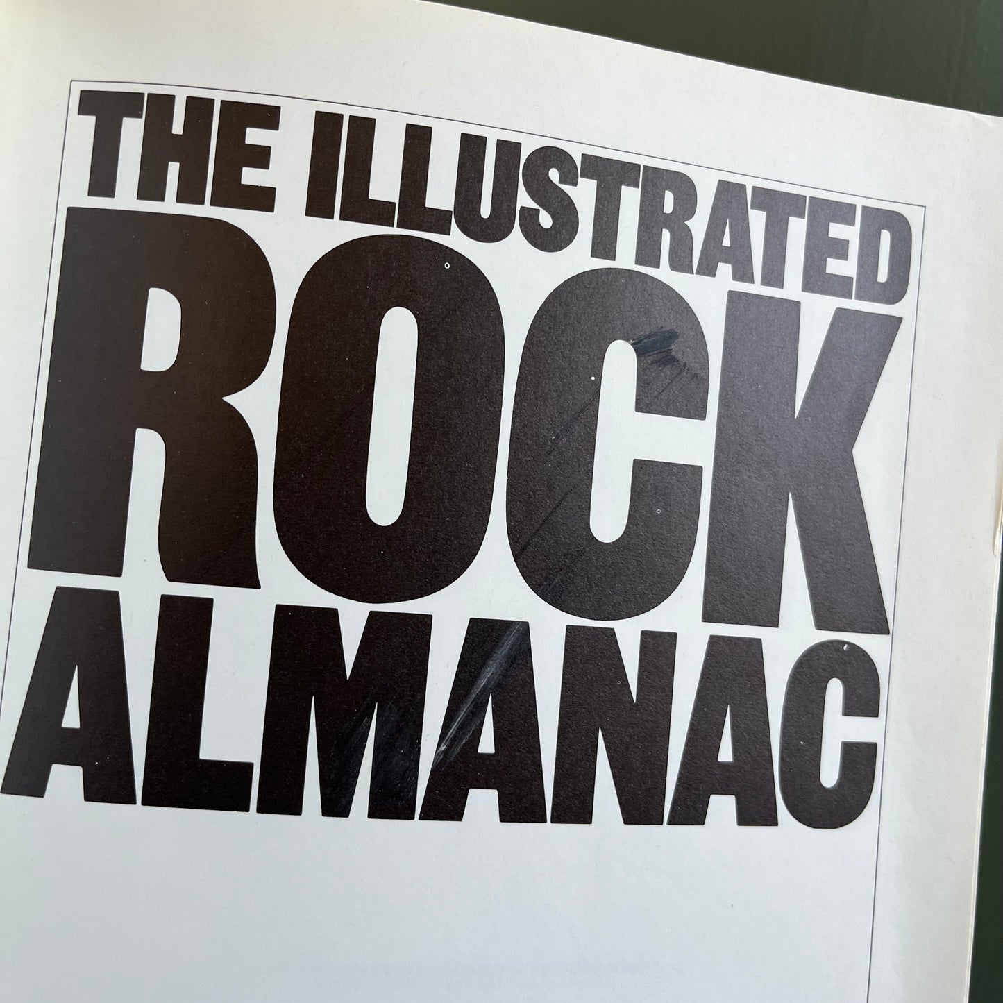 Vintage 1977 The Illustrated Rock Almanac