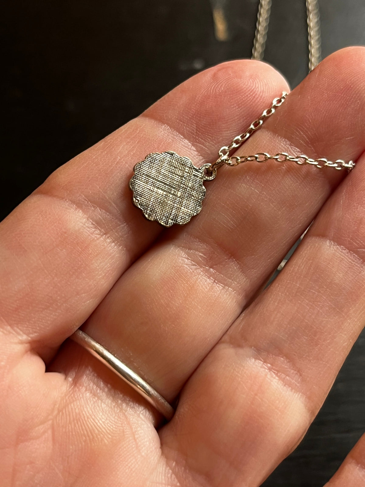 Vintage Silver Libra Charm with Chain