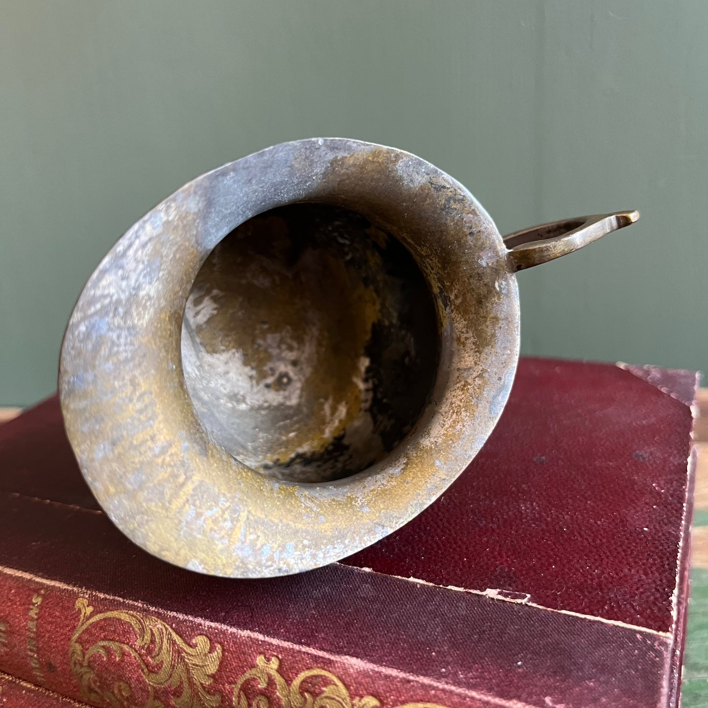 Vintage Commodore Silver Plated Brass Mini Cauldron