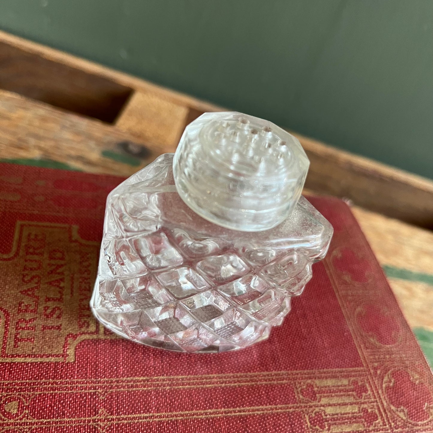 Antique Faceted Glass Shaker