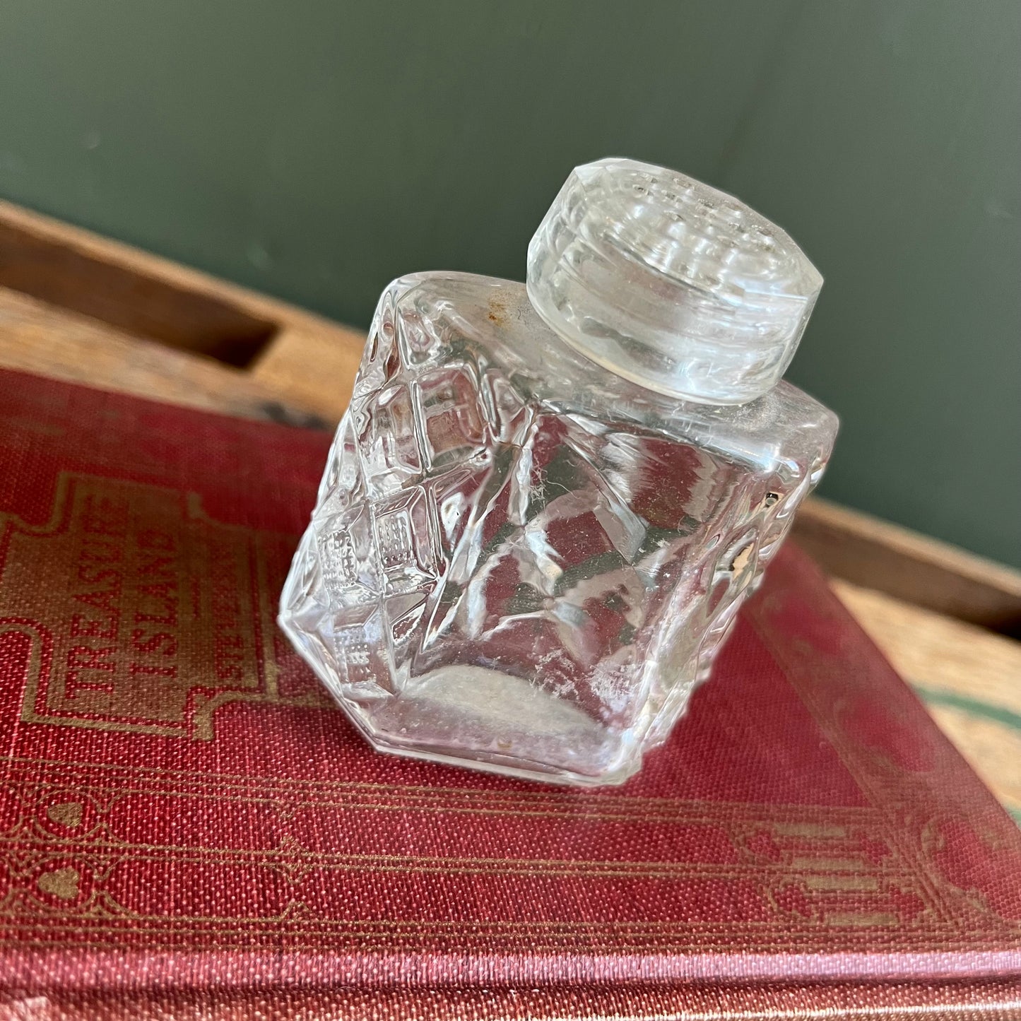 Antique Faceted Glass Shaker