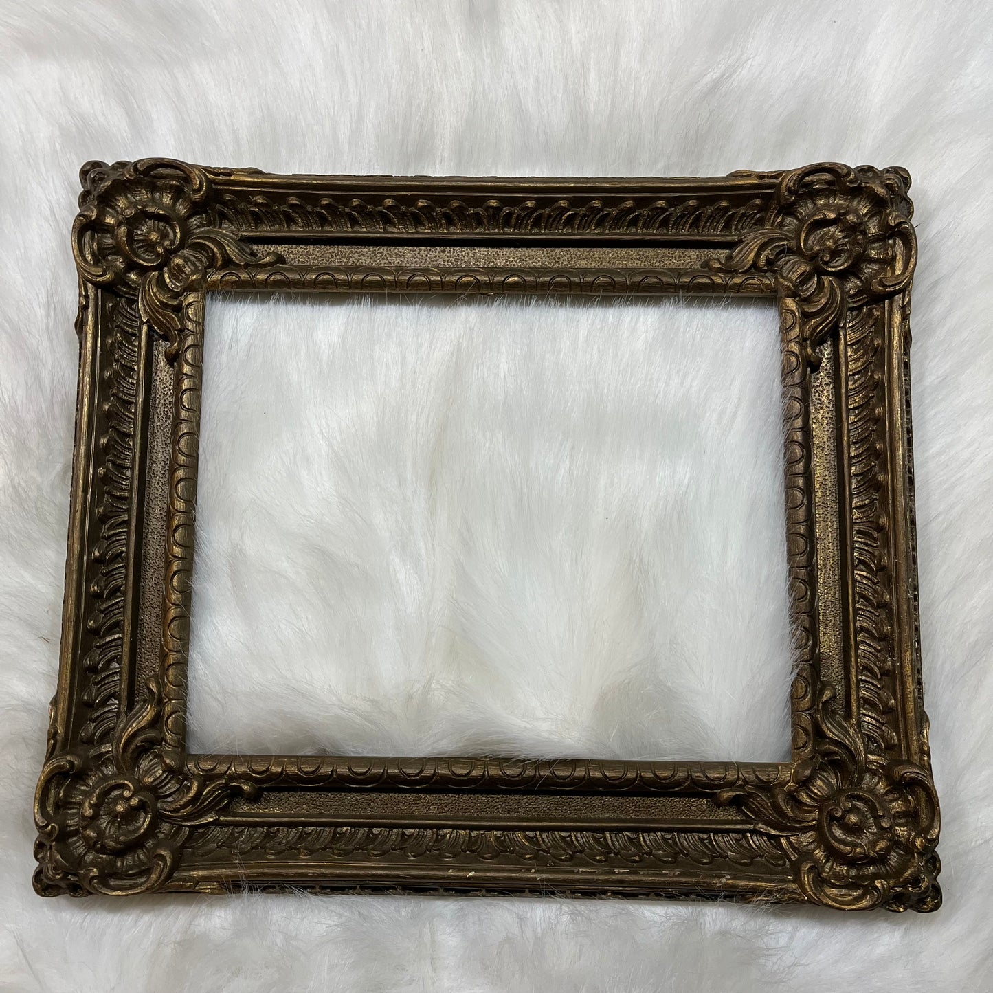 Vintage 1969 Trieste Gold Ornate Plastic Frame