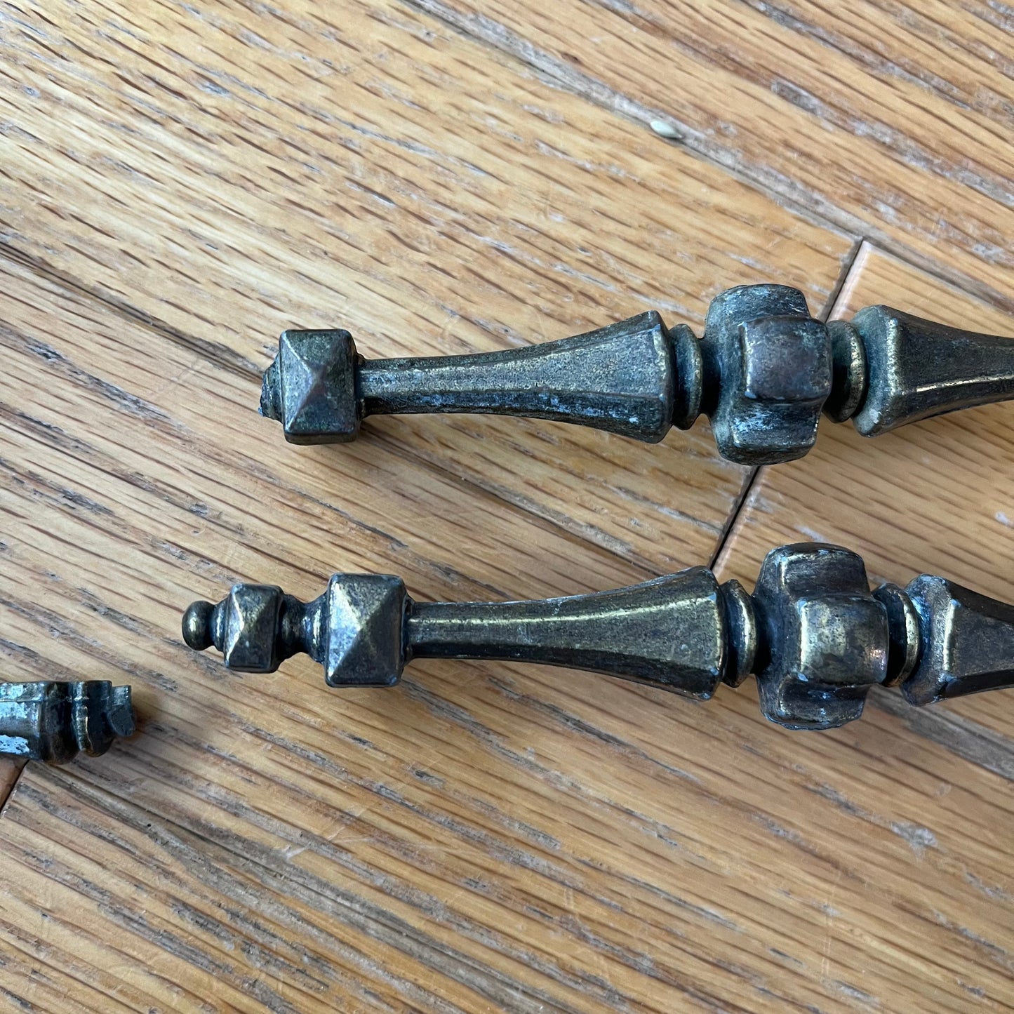 Vintage Amerok Carriage House Metal Pull Handles and Plates