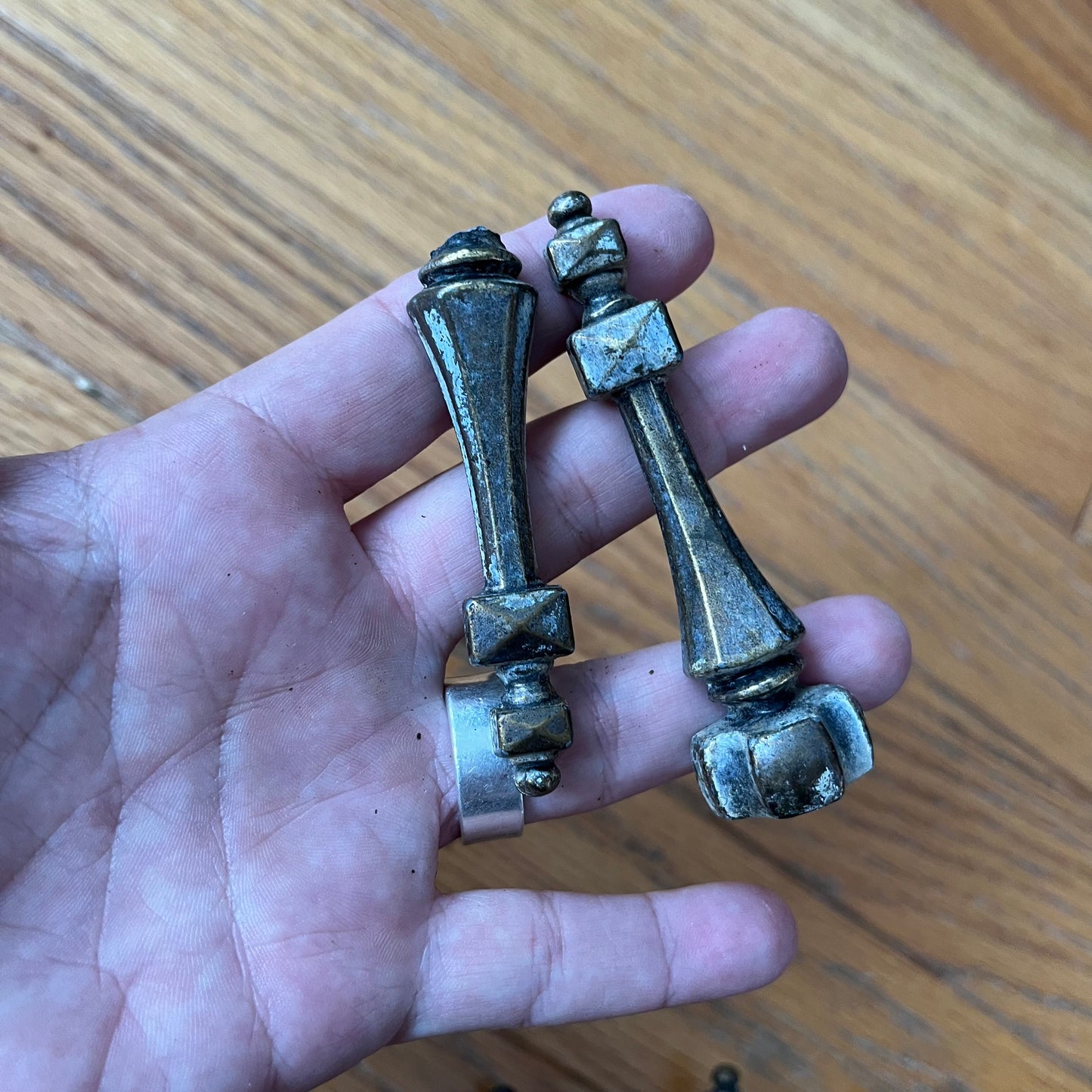 Vintage Amerok Carriage House Metal Pull Handles and Plates