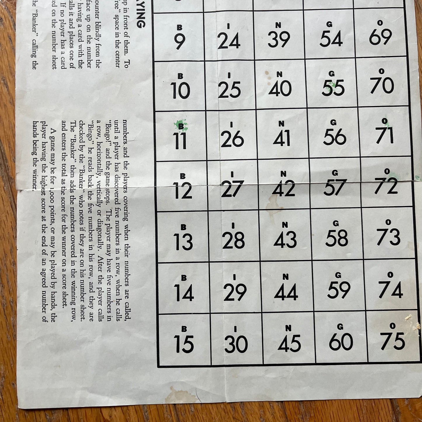 Vintage 50s Bingo Game Lot with Metal Basket Spinner