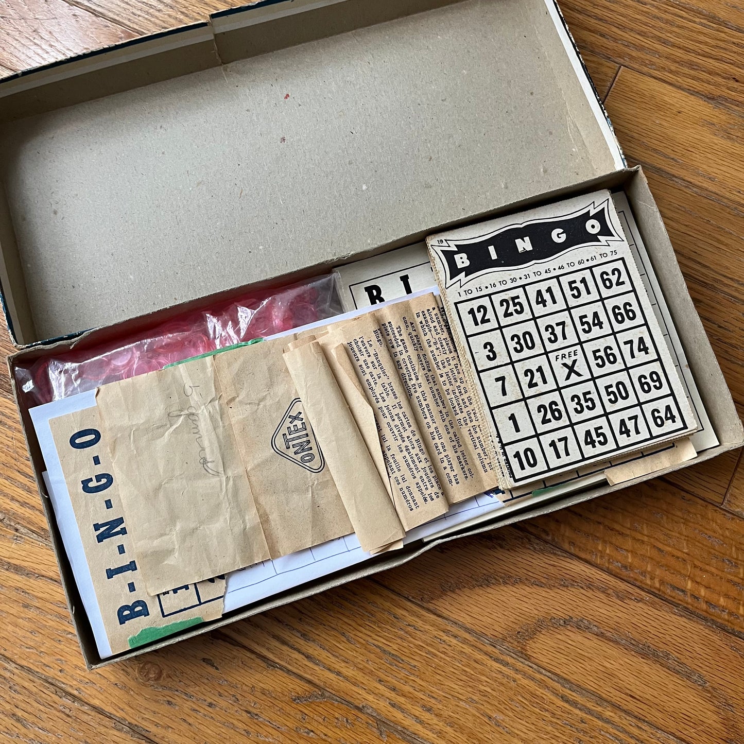 Vintage Ontex Bingo Set Made in Canada