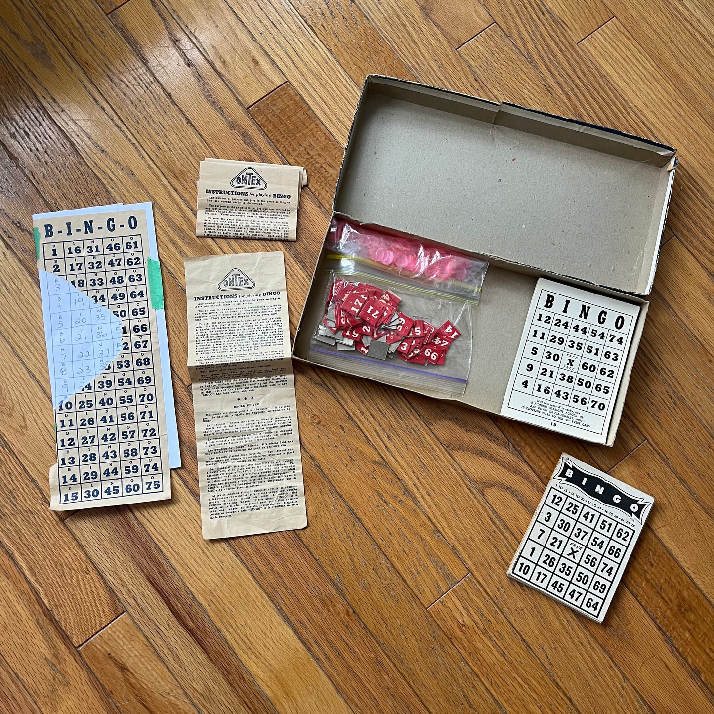 Vintage Ontex Bingo Set Made in Canada