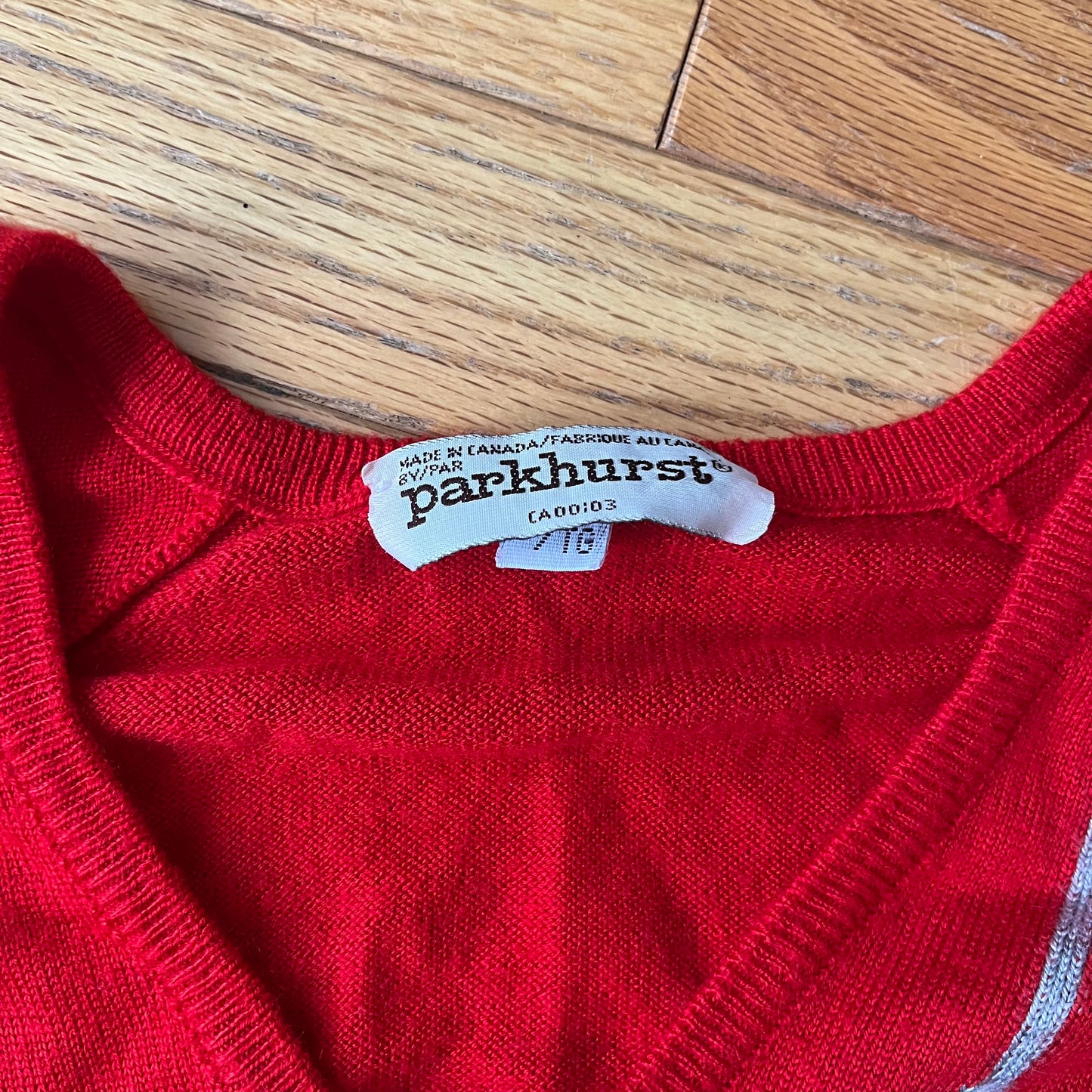 Vintage 70s Parkhurst V Neck Diamond Detail Sweater