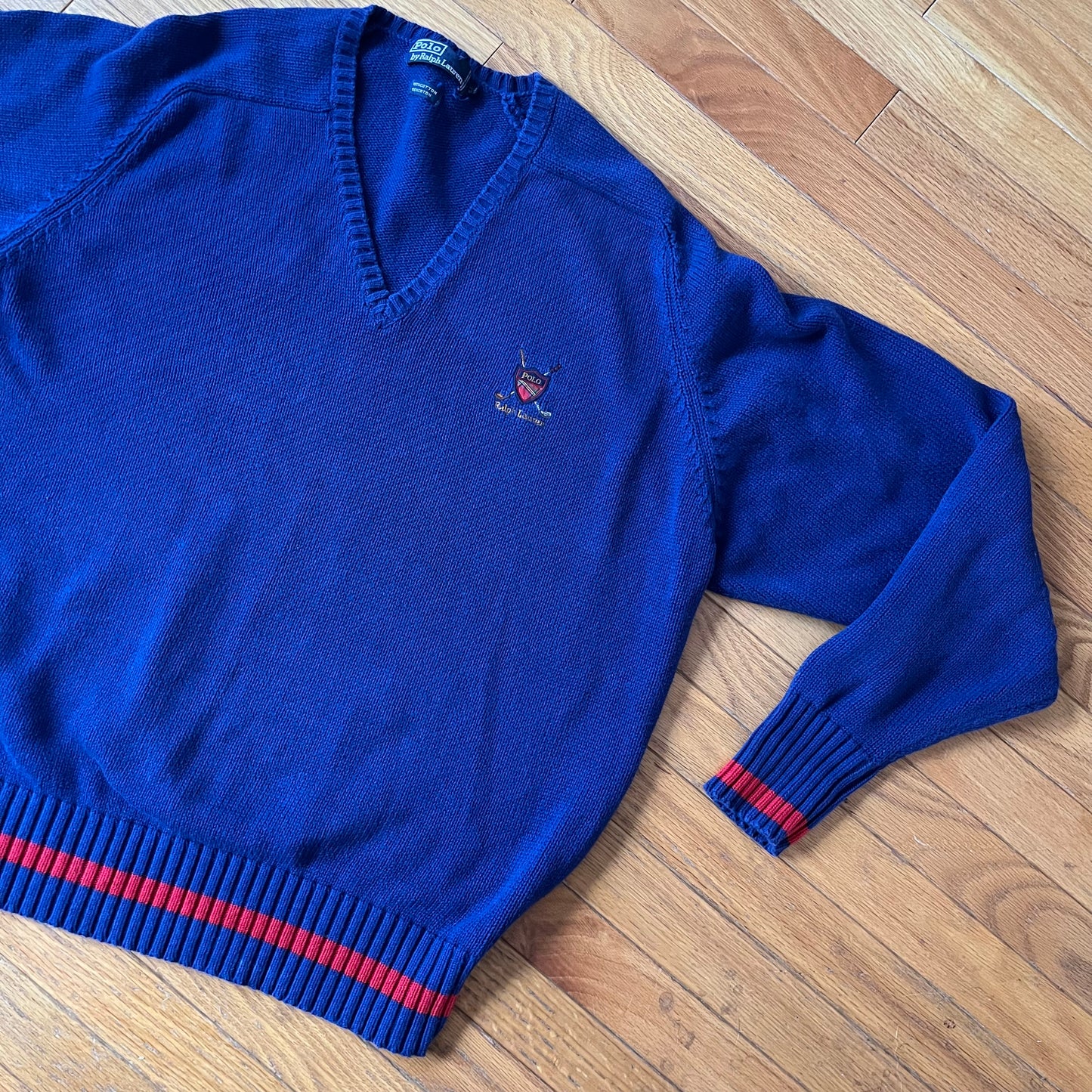 Vintage Polo Ralph Lauren 100% Cotton Knit Sweater XL