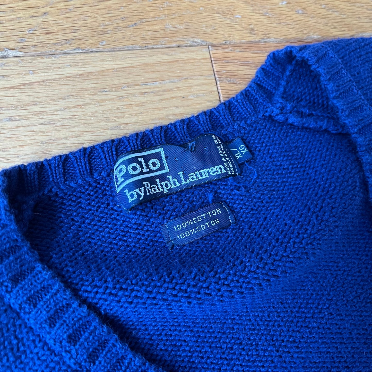 Vintage Polo Ralph Lauren 100% Cotton Knit Sweater XL