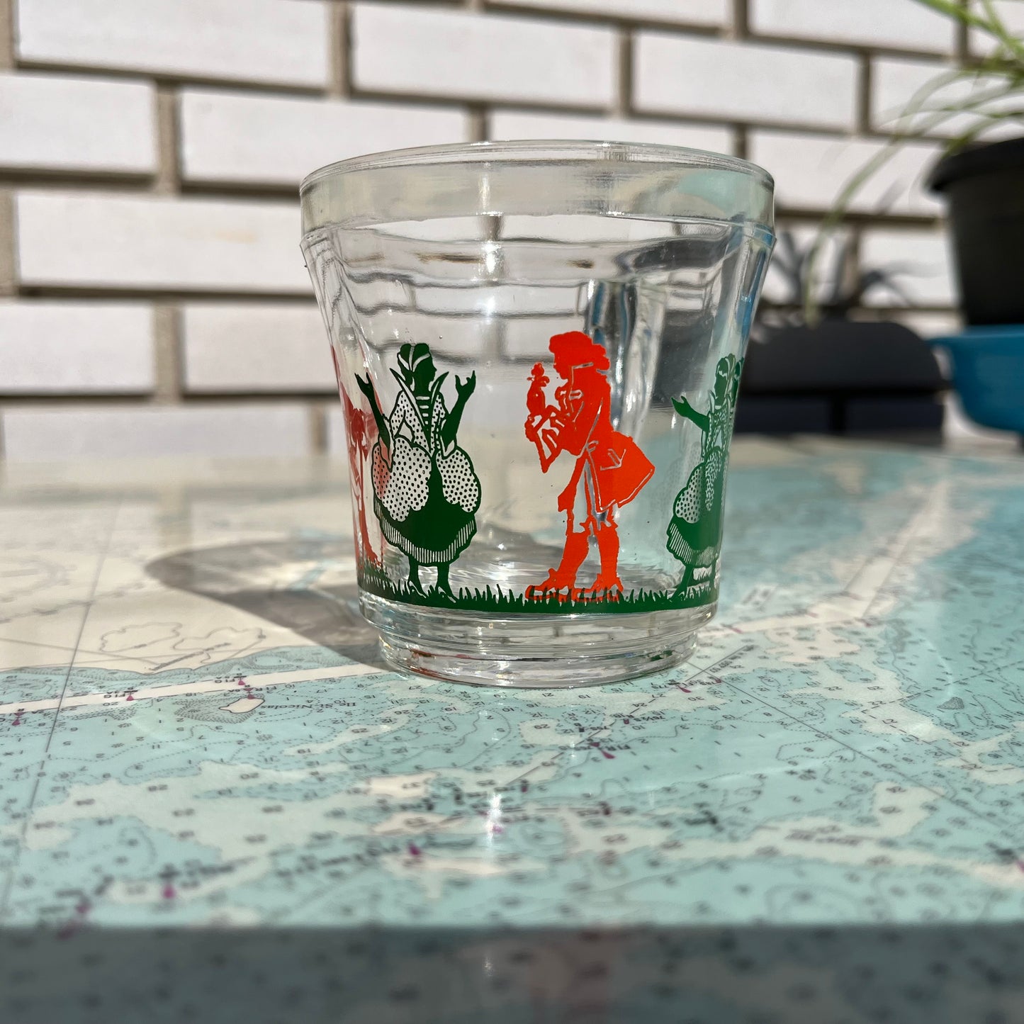 Vintage 70s Nutella Cavalier Dancers Glass Cup