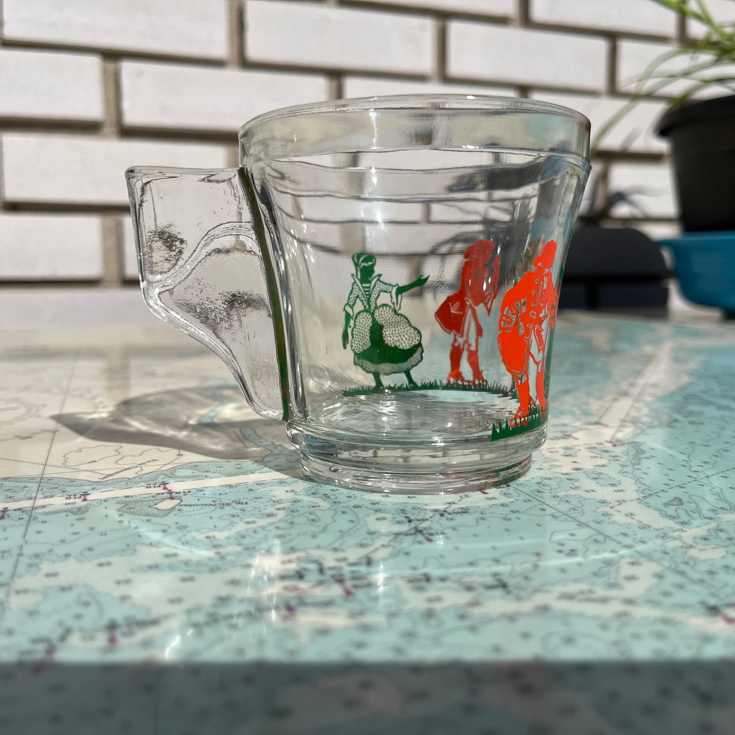 Vintage 70s Nutella Cavalier Dancers Glass Cup