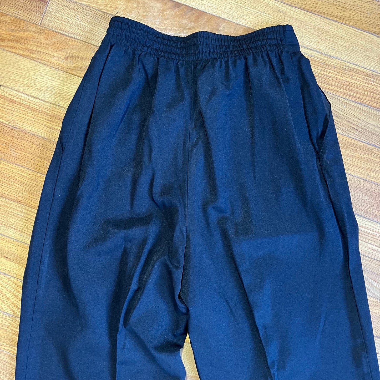 Vintage High Waist Double Button Tapered Trousers