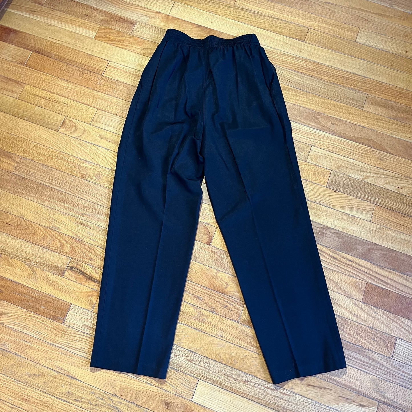 Vintage High Waist Double Button Tapered Trousers