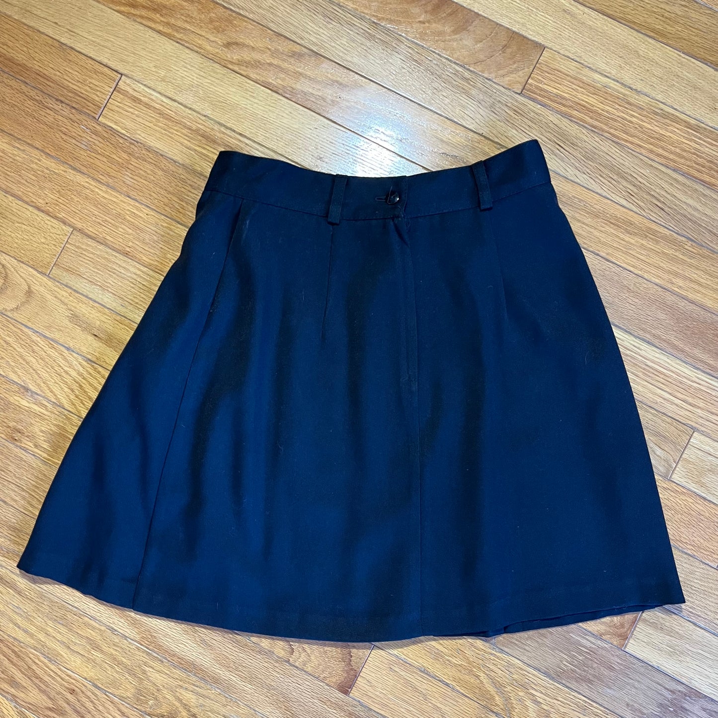 Vintage 90s Preppy Double Button Pleated / Flared Skirt
