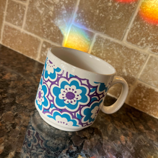Vintage 60s Royal Alma England Flower Power Cup / Mug