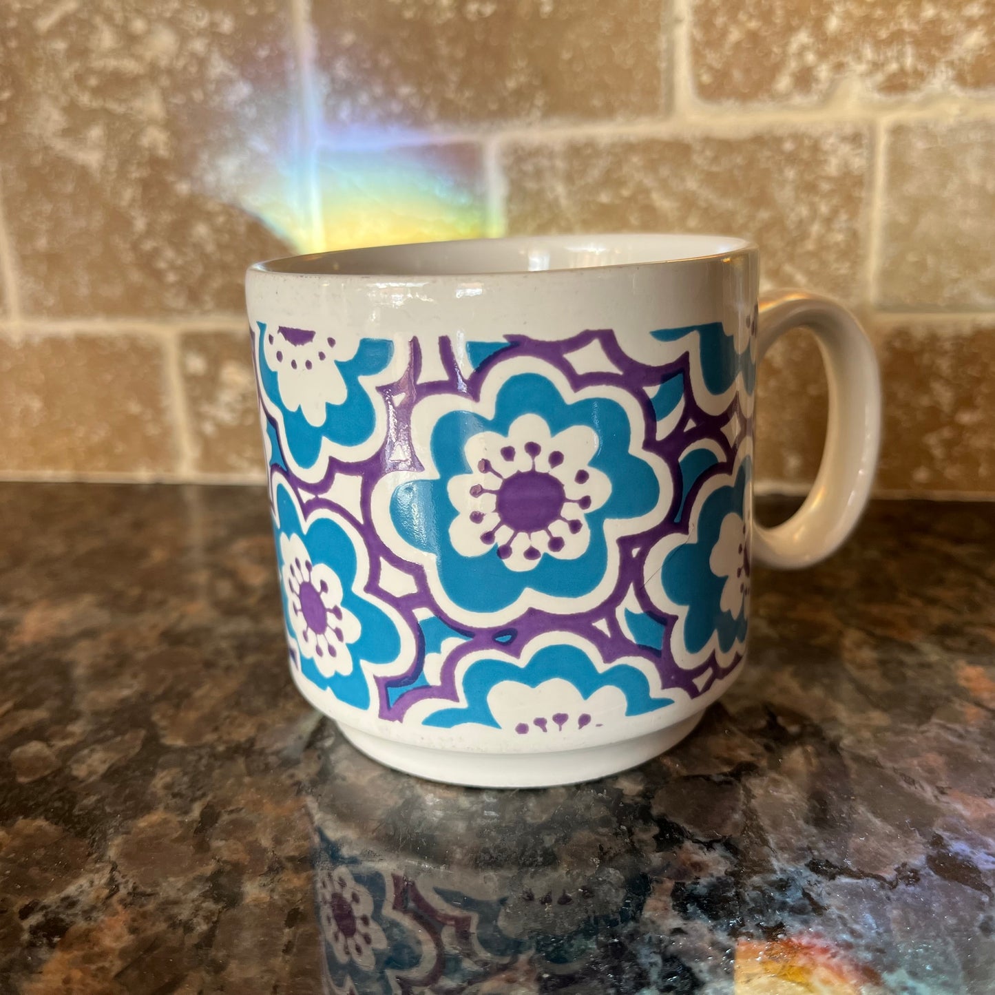 Vintage 60s Royal Alma England Flower Power Cup / Mug