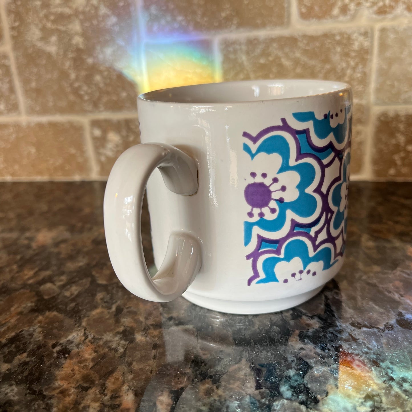 Vintage 60s Royal Alma England Flower Power Cup / Mug