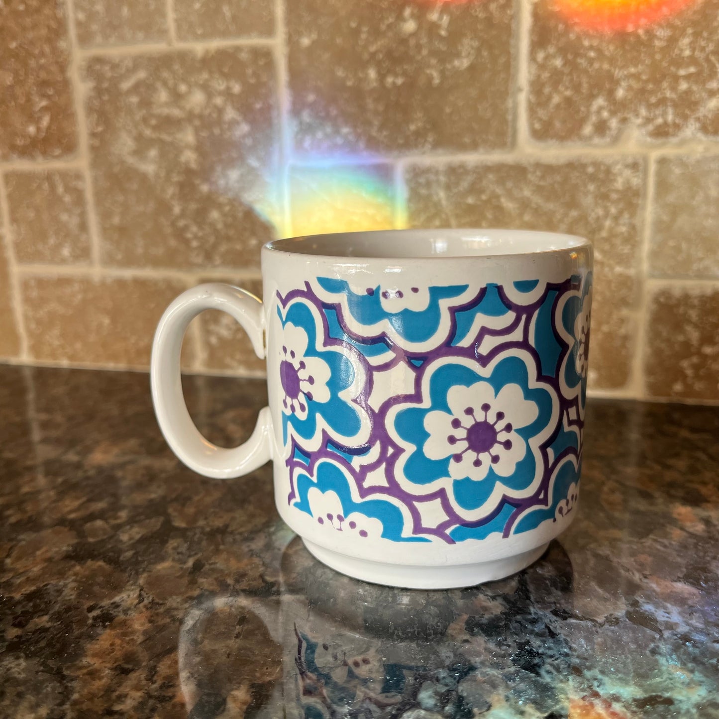 Vintage 60s Royal Alma England Flower Power Cup / Mug