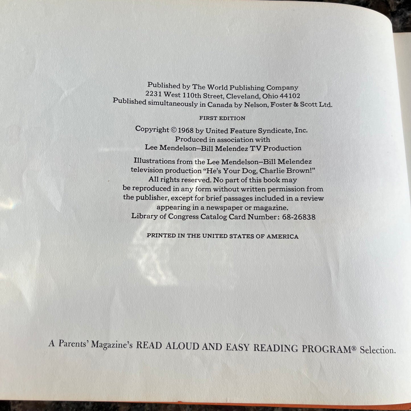 Vintage 1968 He's Your Dog, Charlie Brown by Charles M. Schulz