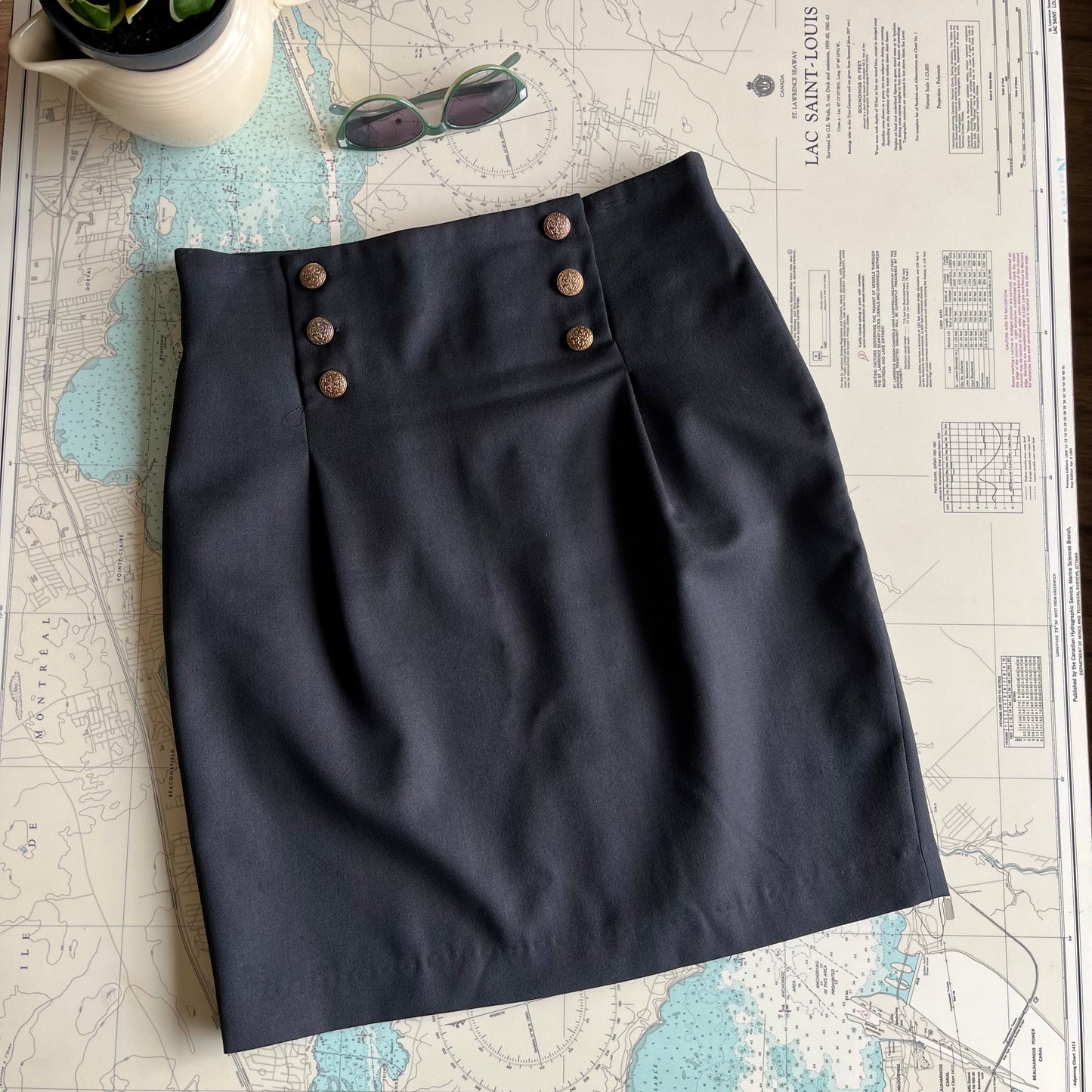 Vintage Anthony Saks Double Button Sailor Skirt