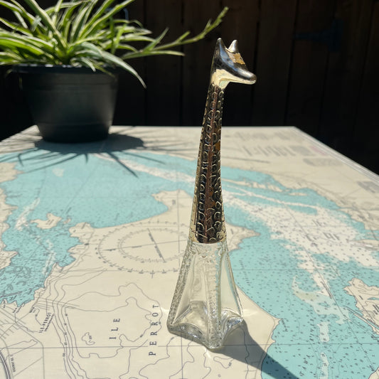 Vintage Glass Giraffe Avon Perfume Bottle