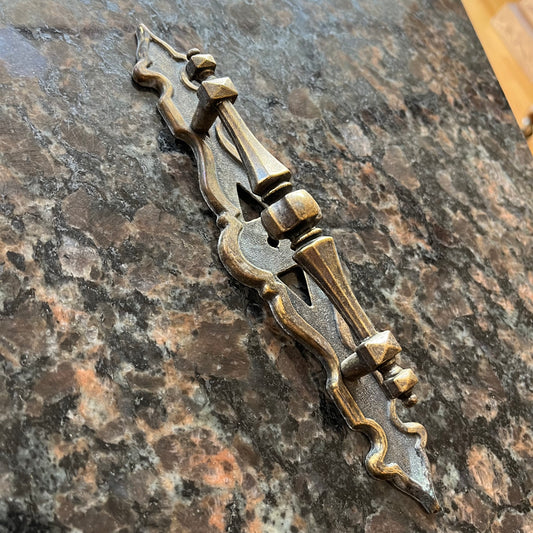 Vintage Amerok Carriage House Metal Pull Handles and Plates