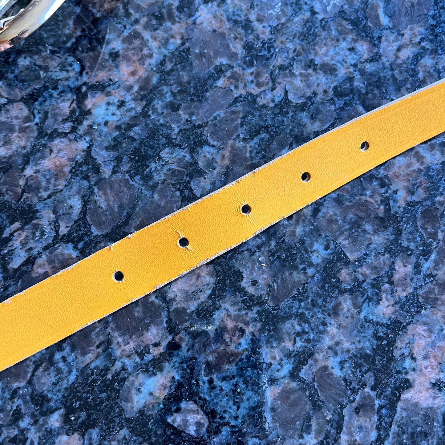 Vintage Tilted Yellow & Gold Asymmetrical Belt