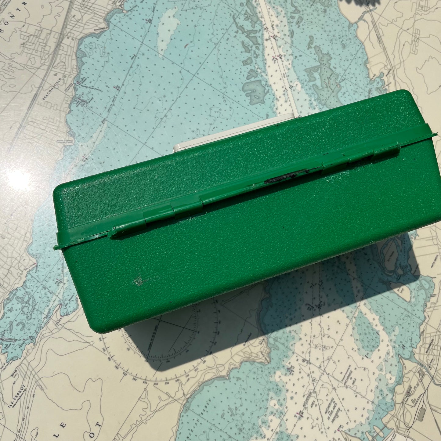Vintage Green Fisherkid Woodstream Tackle Box Kit