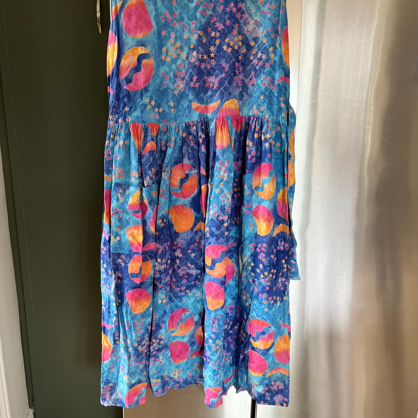 Vintage 90s Batik Celestial Dyed Maxi Dress