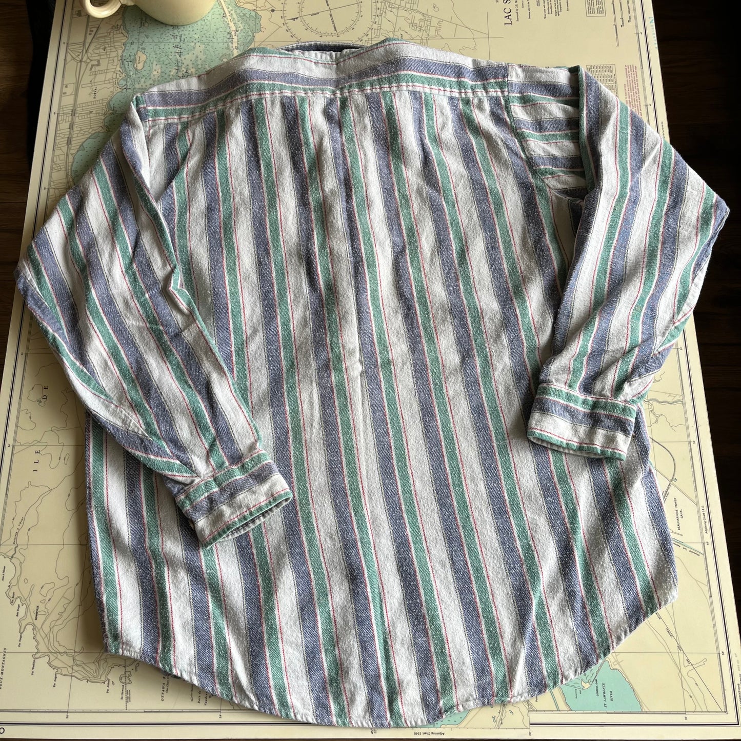 Vintage Van Heusen Vertical Stripe Flannel