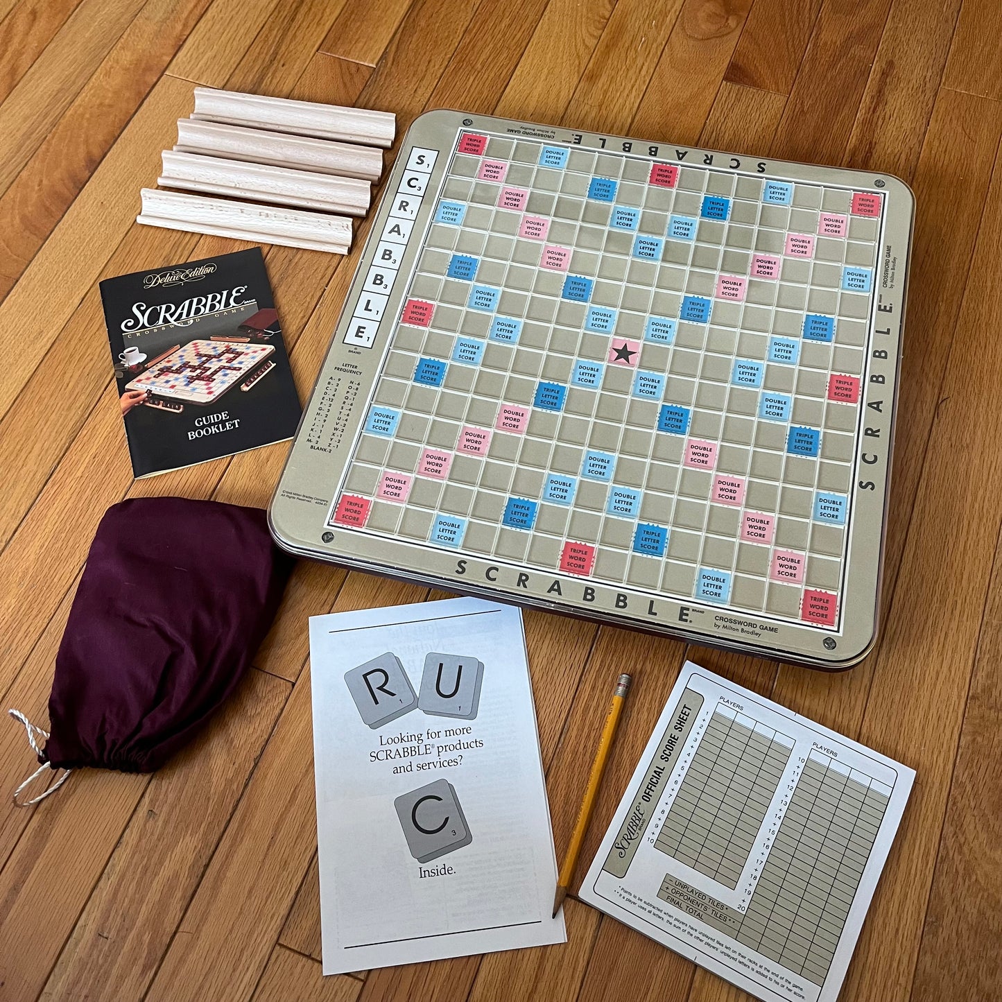 Vintage 80s Scrabble Deluxe Edition