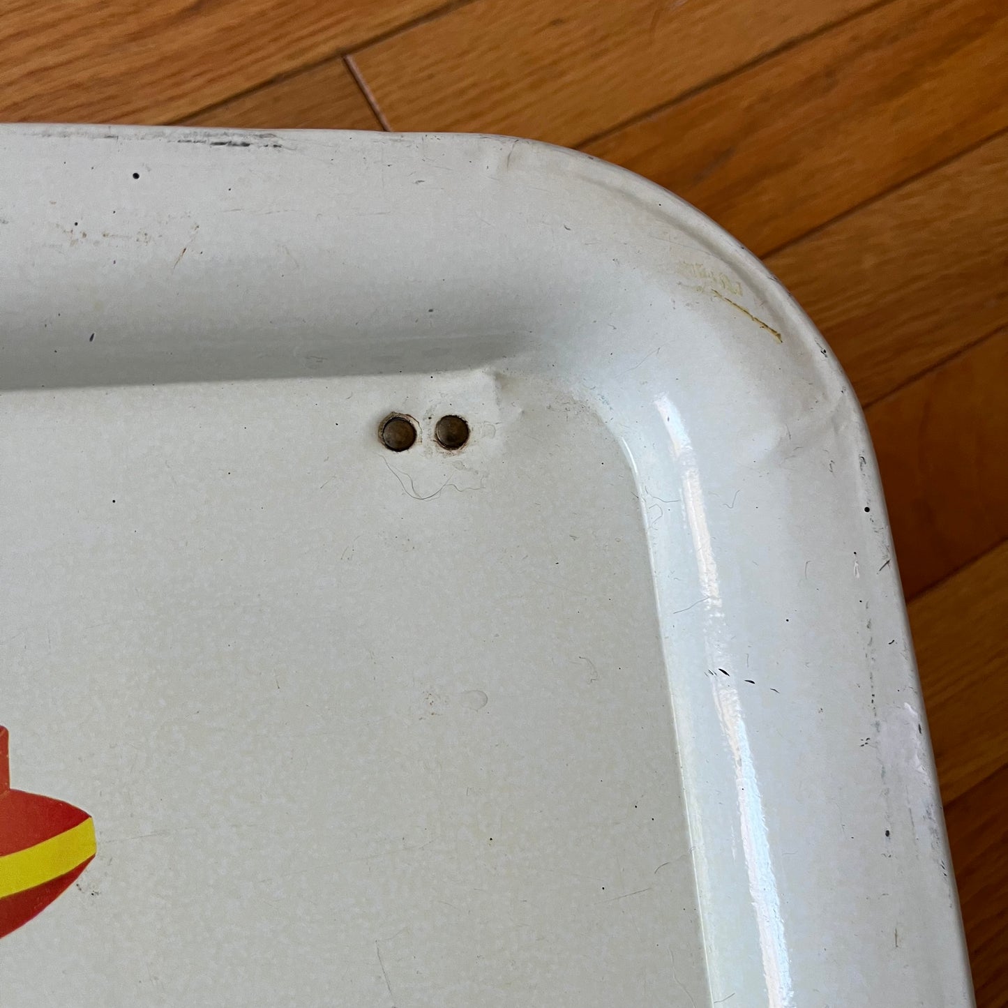 Vintage 60s Metal Fox Train TV Tray / Lap Tray