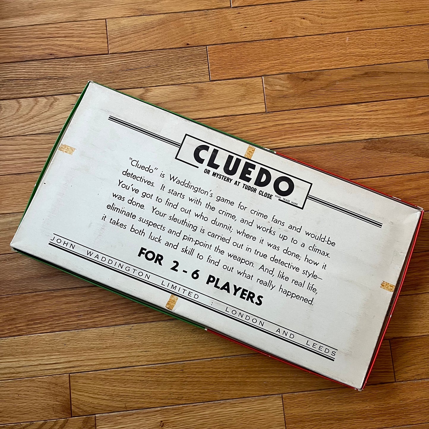 Vintage 1965 Waddington’s Cluedo Detective Game