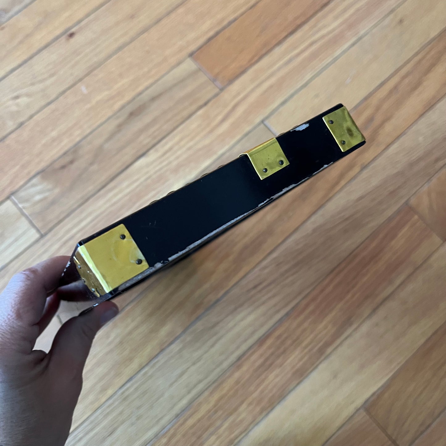 Vintage Black Wood Abacus with Gold Details " He Hua Pai "