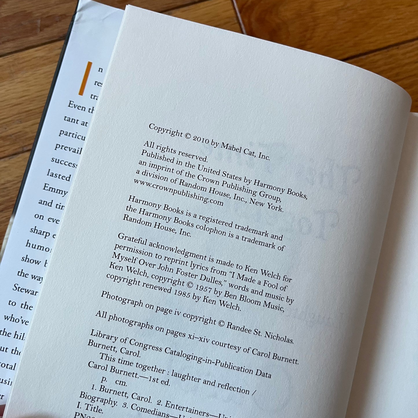 2010 Carol Burnett This Time Together Hardcover Book Autobiography