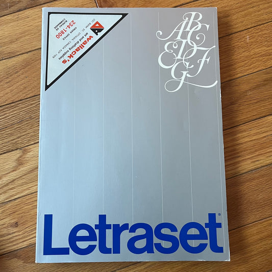 Vintage 1985 Letraset Product User Manual / Typeface / Font Catalogue