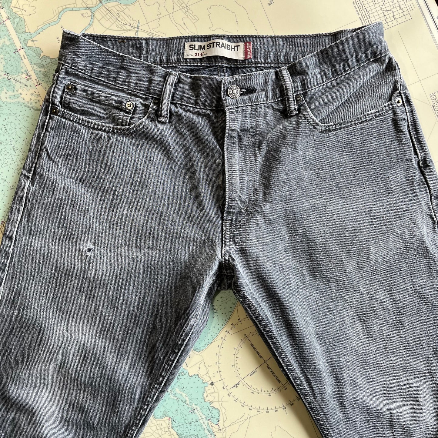 Vintage Levi's 514 Distressed Slim Straight Jeans