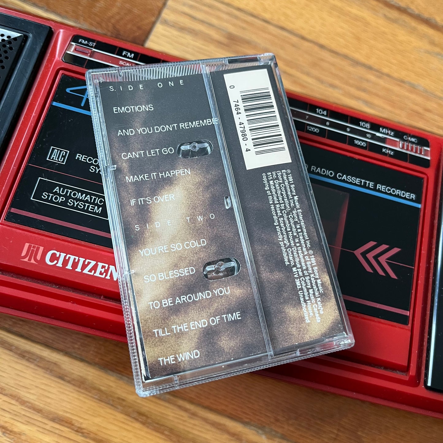 Vintage 1991 Mariah Carey Emotions Cassette Tape