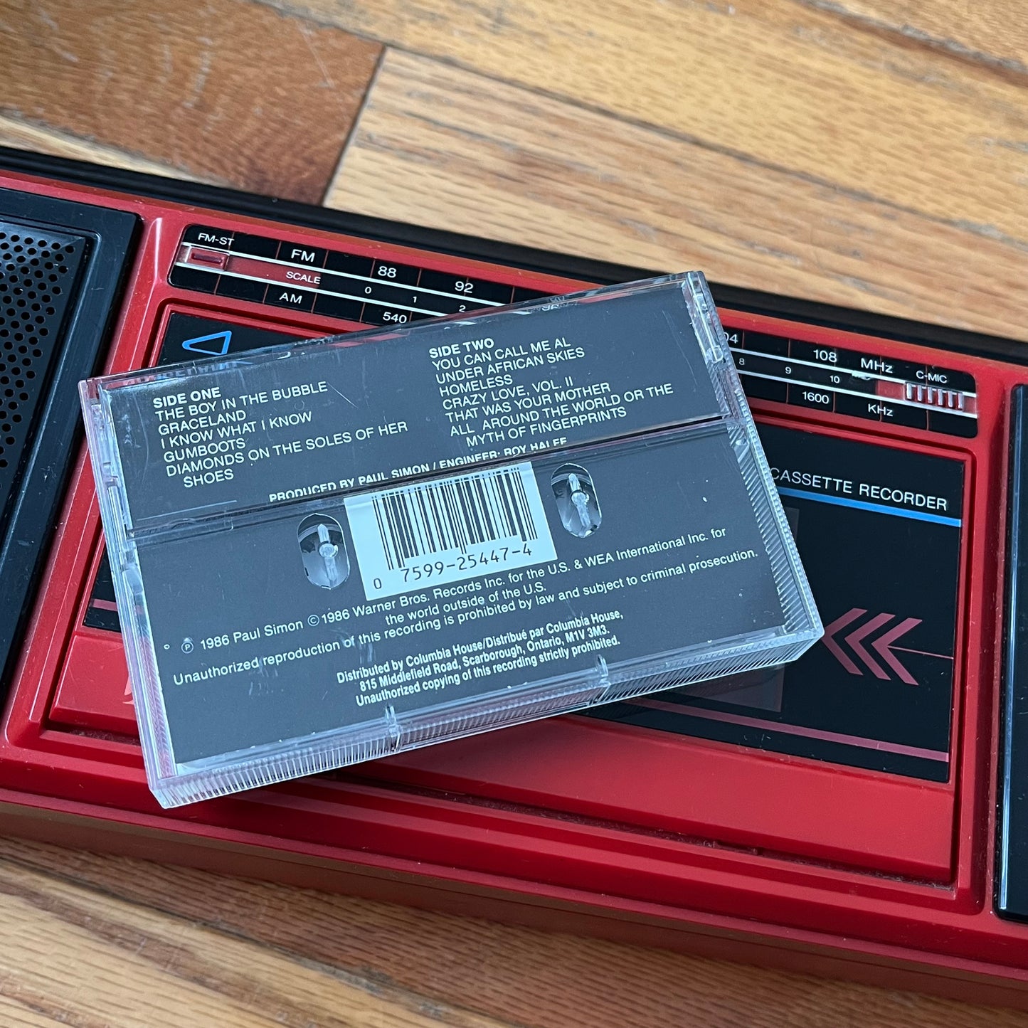 Vintage 1986 Paul Simon Graceland Cassette Tape