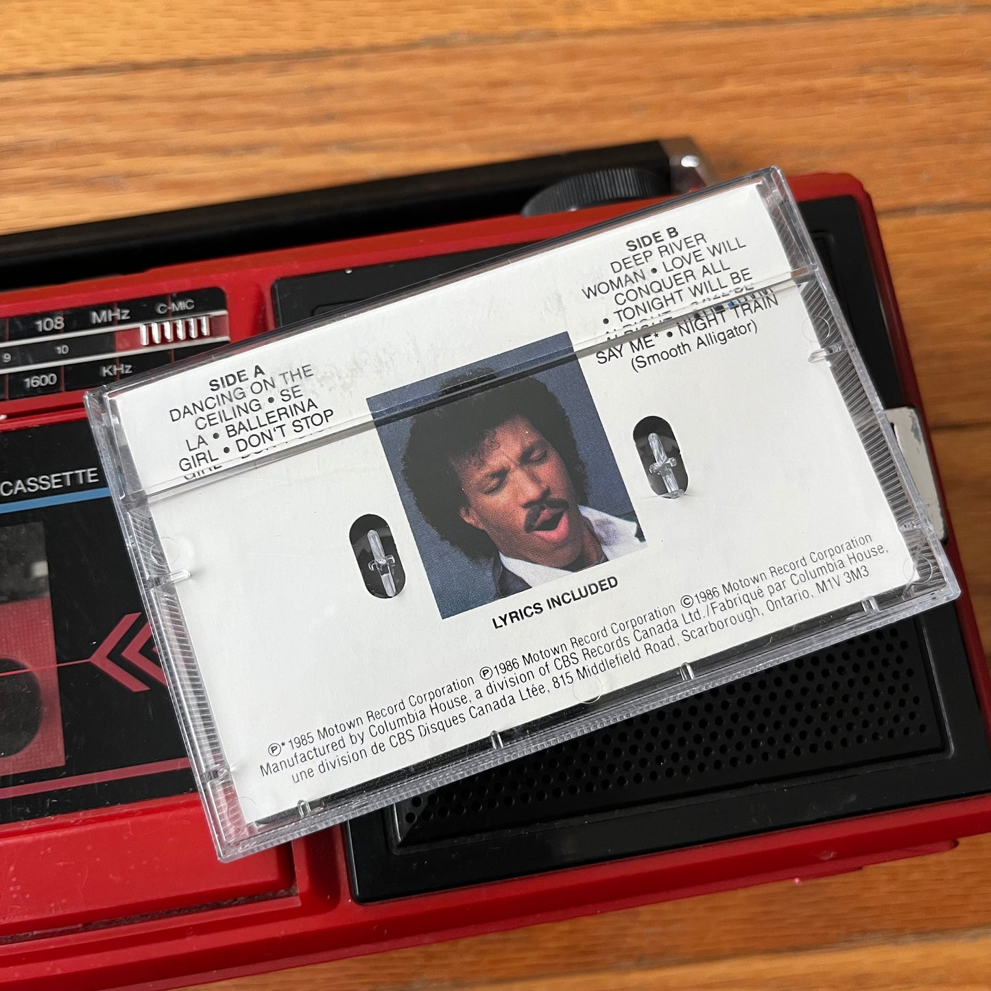 Vintage 1985 Lionel Ritchie Dancing On The Ceiling Cassette Tape