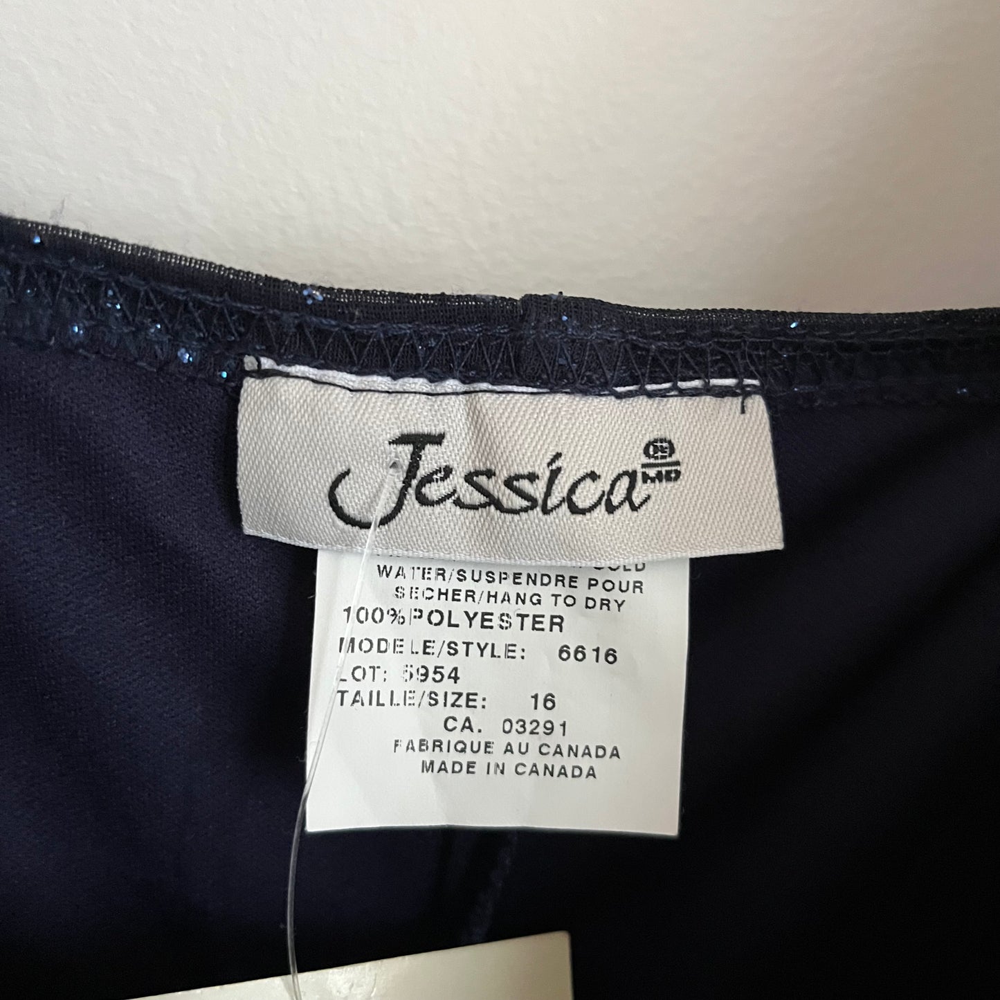 Vintage Blue Sparkly Jessica Dress with Star Brooch NWT