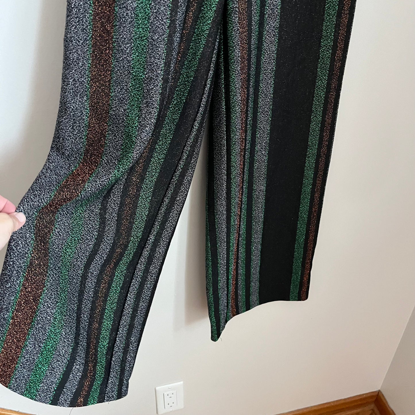 Luna Allegra Vertical Stripe Sparkly Pants