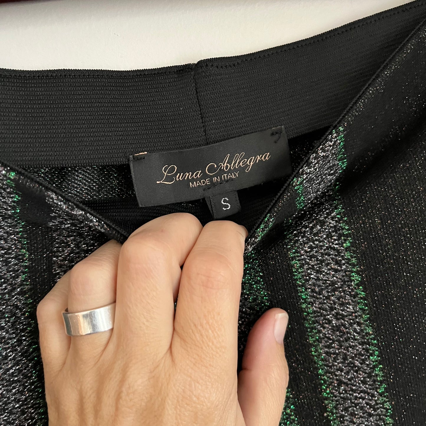 Luna Allegra Vertical Stripe Sparkly Pants