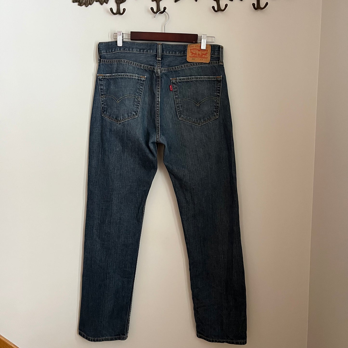 Vintage Levi's 505 Straight Leg Denim Jeans 34 x 32